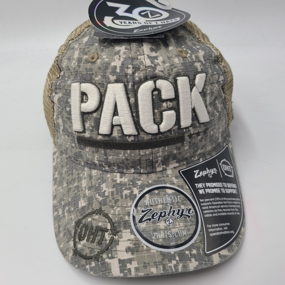 Nevada Wolf Pack Hat Snapback Trucker Mesh Zephyr Digital Camo Green Beige NCAA